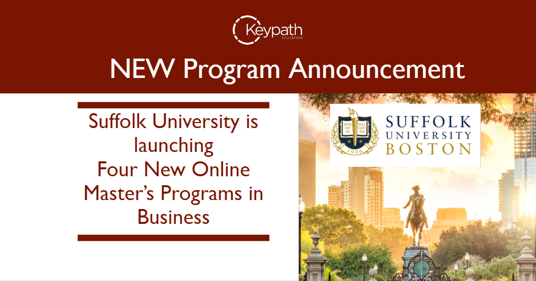 Suffolk University Launches Four New Online Master’s Degree Programs in